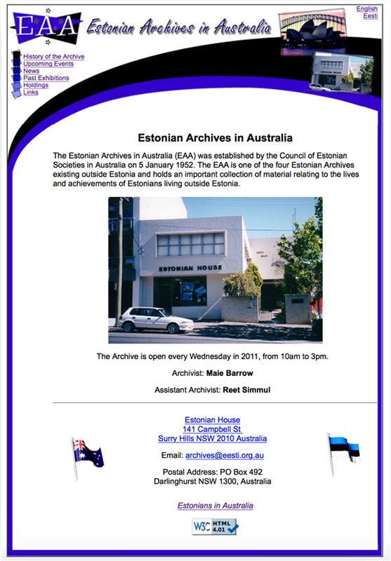 Old EAA website, 2004